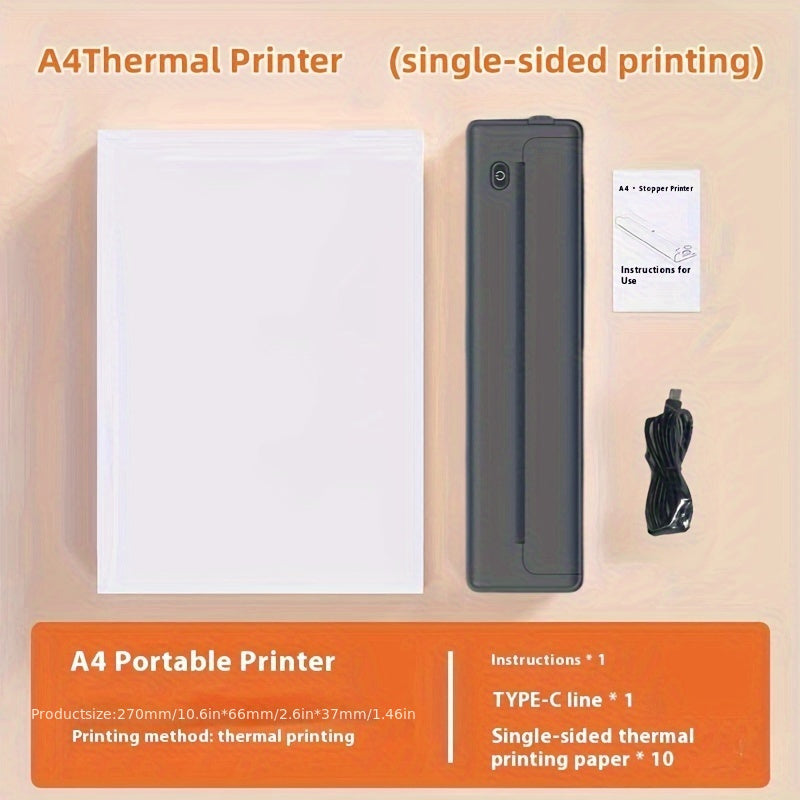 HZTZ A4 Portable Thermal Printer