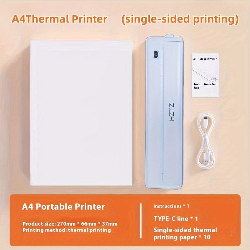 HZTZ A4 Portable Thermal Printer