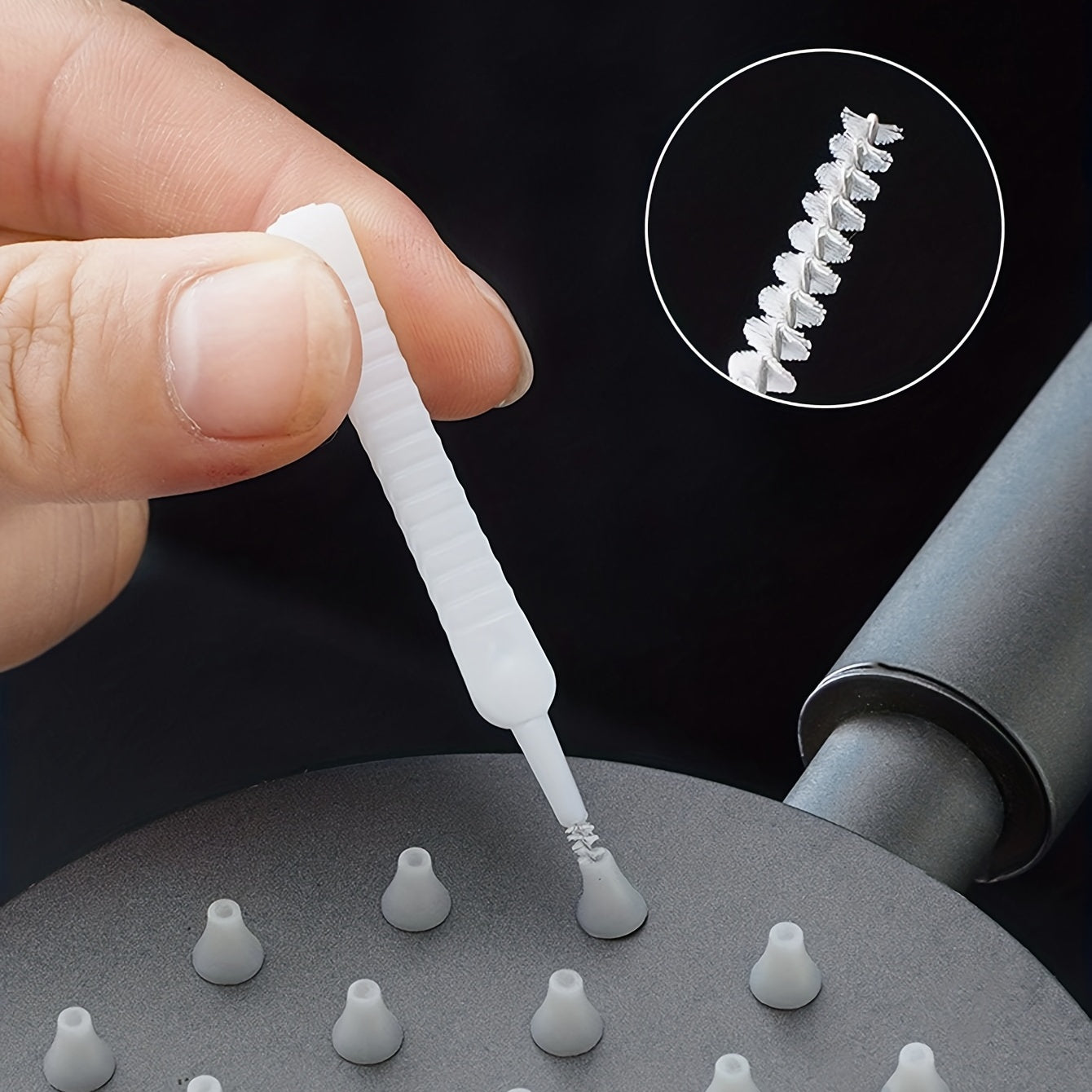 10pcs Shower Cleaning Brush, Bathroom Toilet Nozzle Shower Head Gap Cleaning Needle