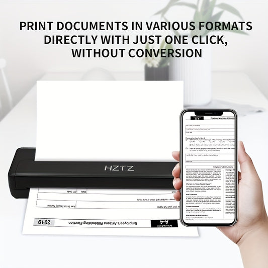 HZTZ A4 Portable Thermal Printer