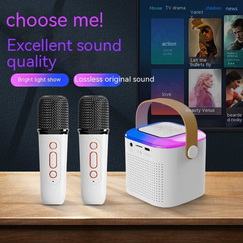 Microphone Karaoke Machine Bluetooth-compatible Speaker