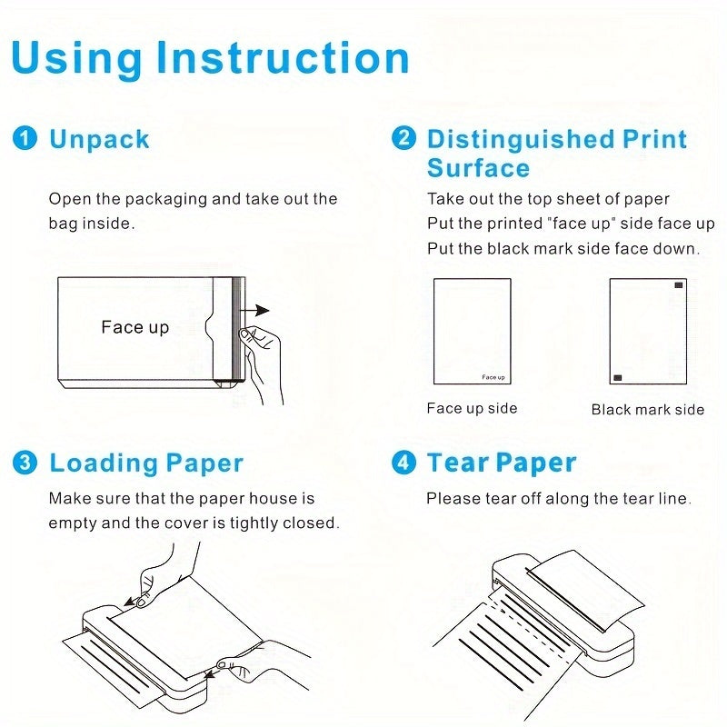 HZTZ A4 Portable Thermal Printer